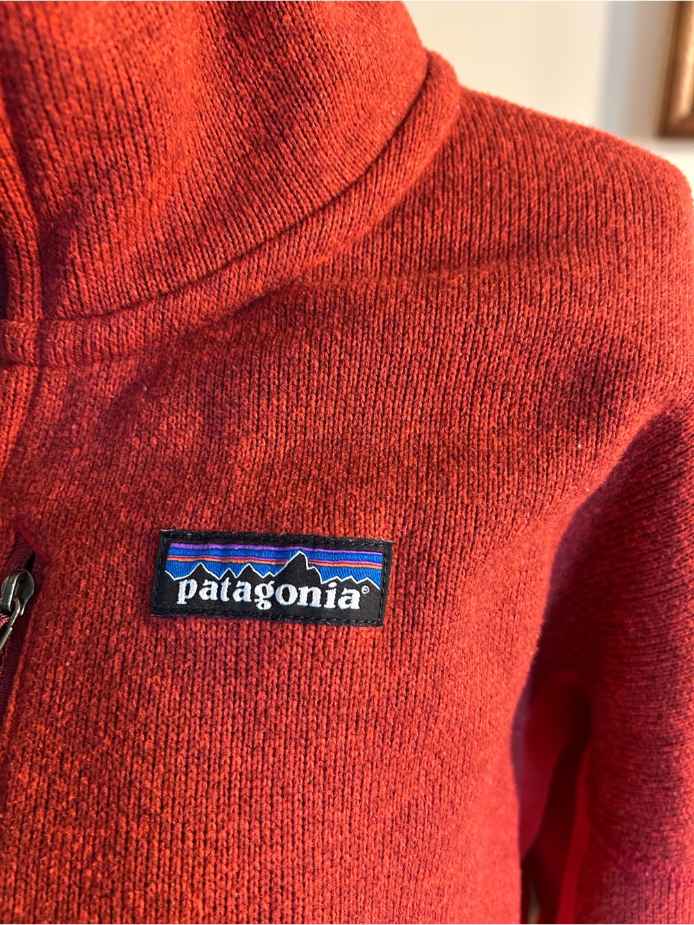 Patagonia Women's Red Heather Full-Zip Fleece Jacket - Picture 3 of 8